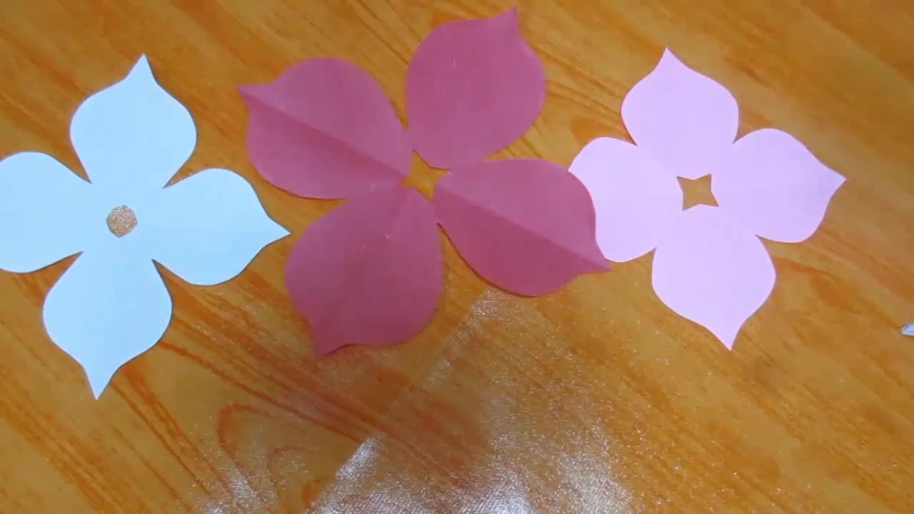 How to make simple & easy paper cutting flower design || Tutorial by paper folds step by step