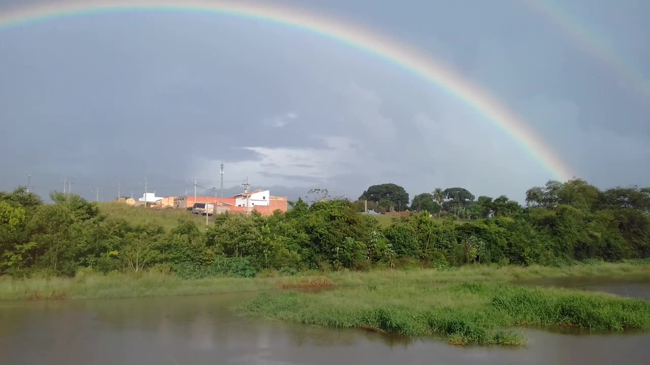 Double rainbow in Taquarituba, SP, Brazil