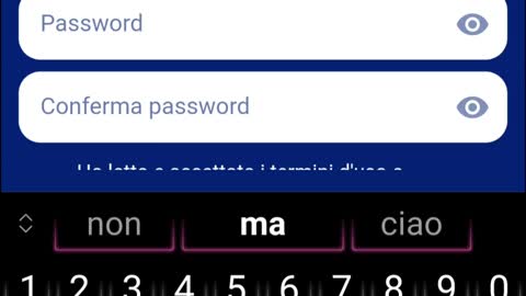 Covid Healer app - Registrazione di un paziente