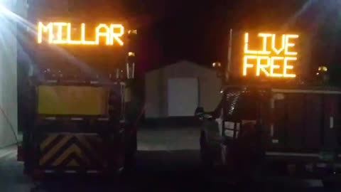 State Department of Transportation maintenance crew left some parting words