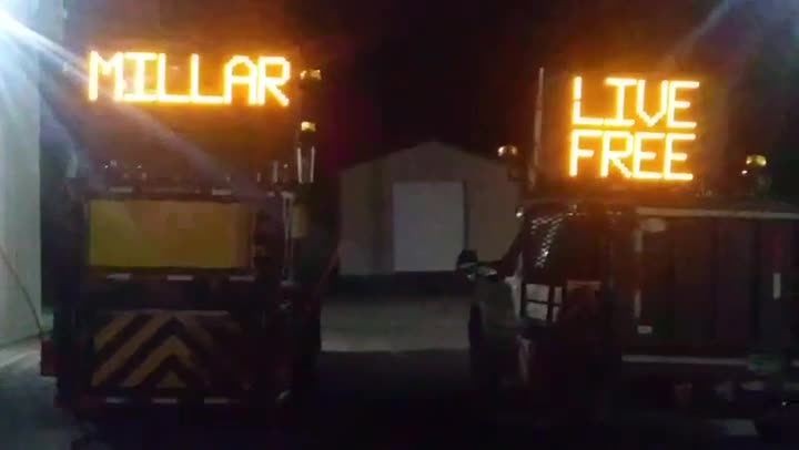 State Department of Transportation maintenance crew left some parting words