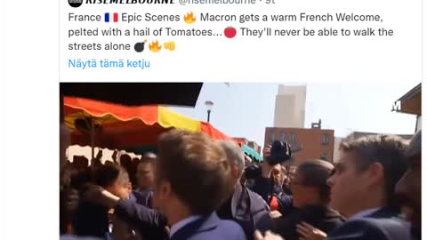 Ranskan pikku Hitler joutui tomaattisateeseen