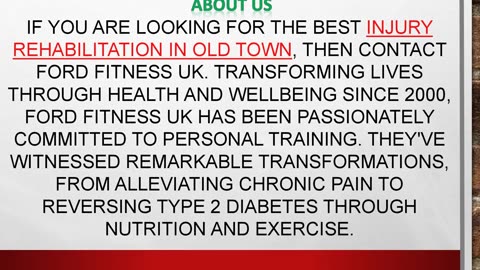 Best Injury Rehabilitation in Old Town