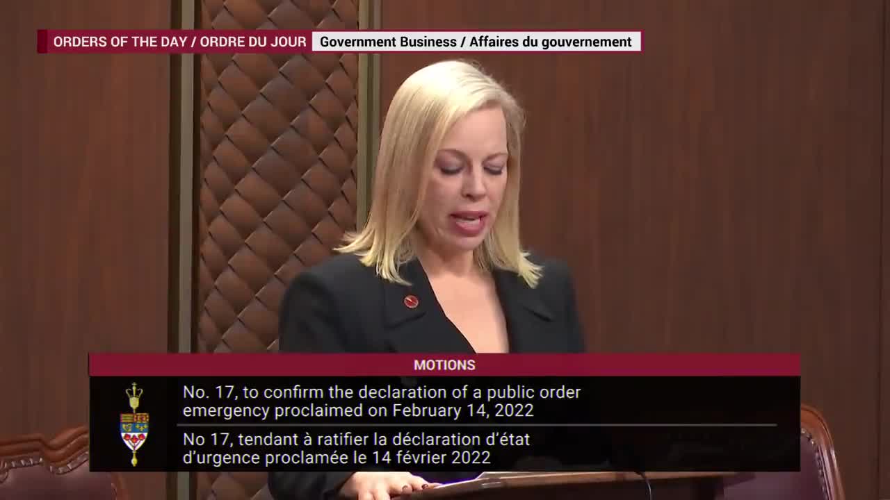 Senator Denise Batters Gives Riveting Speech During Emergencies Act Deliberations, 2022-02-22