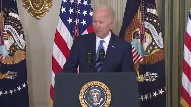 Biden: 'My sympathies to the family of your CFO, who dropped dead very unexpectedly.'