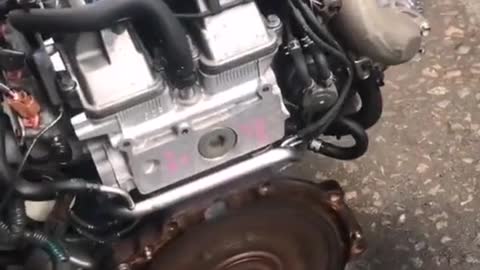 Large engine running