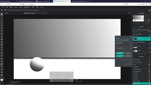 Creating Shadows in Pixlr E or Photoshop