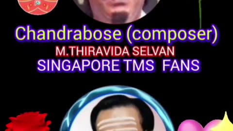 chandrabose music director THANKS FROM SINGAPORE TMSFANS M.THIRAVIDASELVAN SONG ஏமாற்றாதே ஏமாறாதே