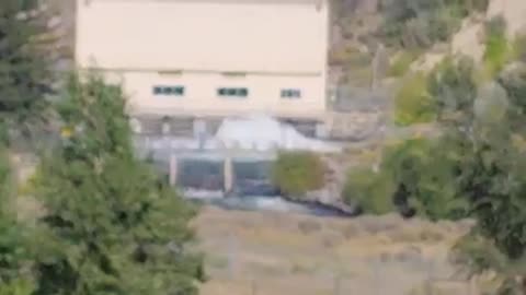 Utah: Deer Creek reservoir dam being drained during a drought