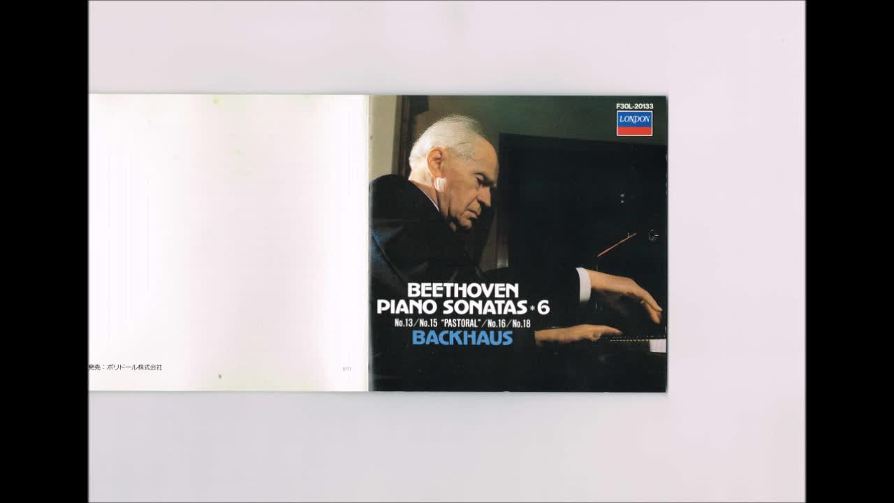 Beethoven - Piano Sonata No.18 Backhaus