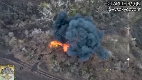 Russian drone crew detected and destroyed a hidden Ukrainian mortar position