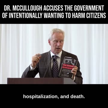 Dr Peter McCullough Fearlessly state the obvious: " Governments intentionally harmed citizens"!