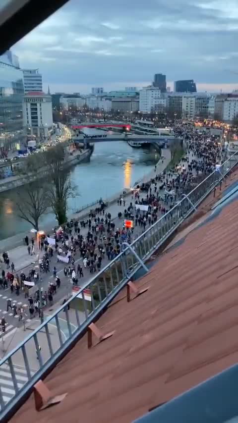 Austria Protests this weekend a view from above