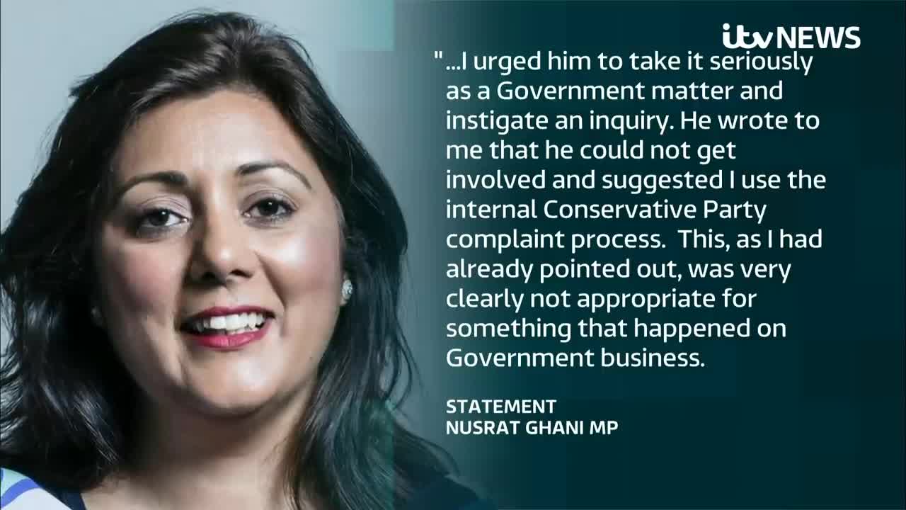 Nusrat Ghani: Boris Johnson said he 'couldn't get involved' in my Islamophobia claim | ITV News