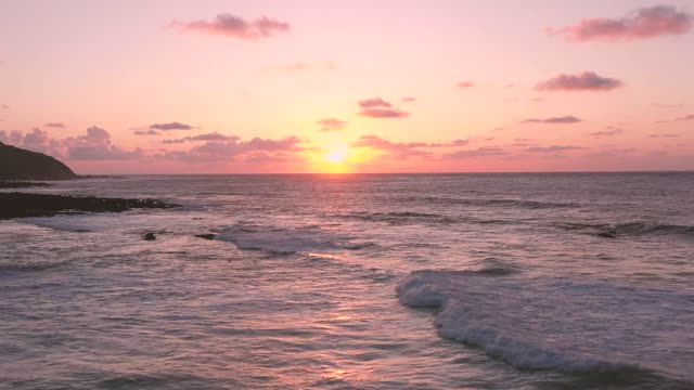 A View of a Beautiful Sunset in the Beach