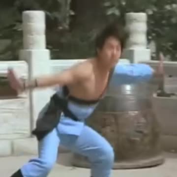 Young Jet Lee was practicing kongfu in shaolin temple