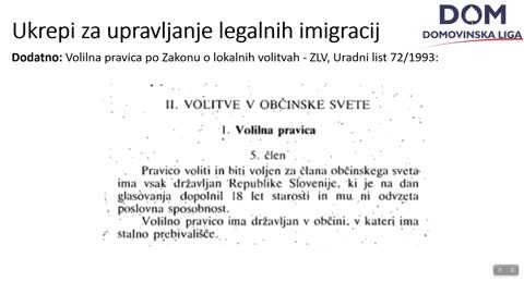 DOMov program za urejanje imigracij in zaveza glede popisa po nacionalnosti