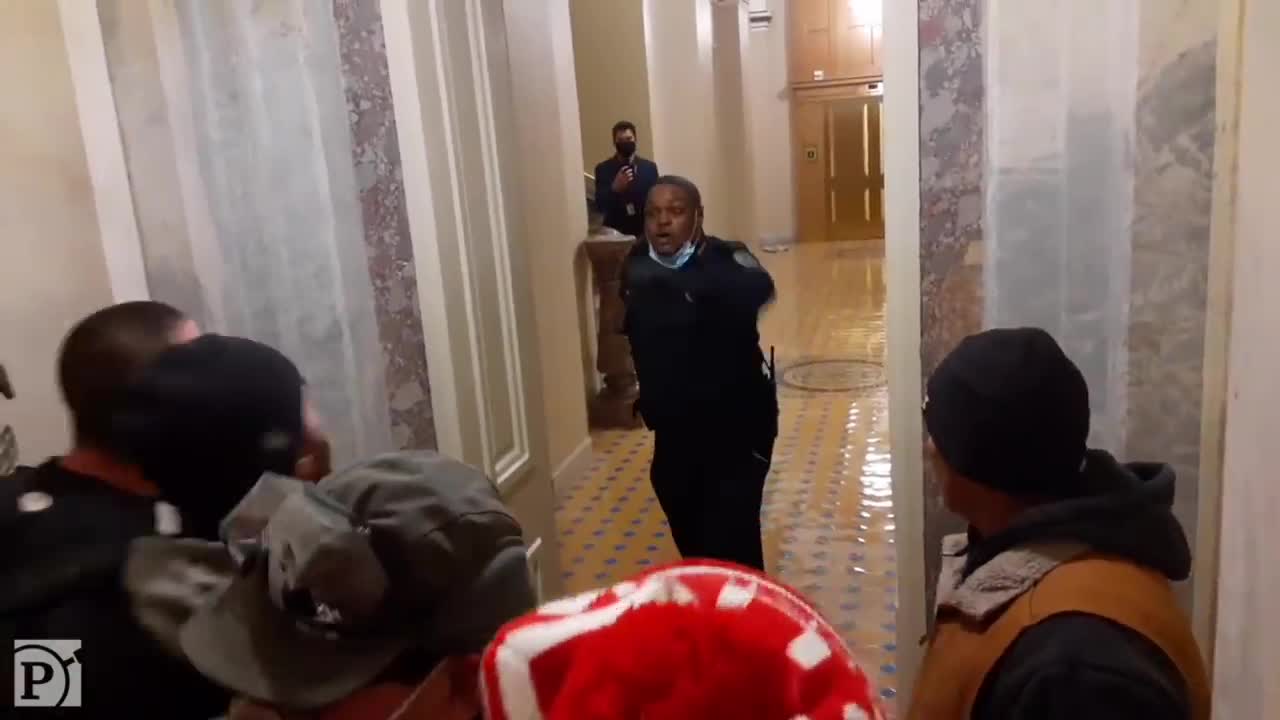 New Video Shows Tense Confrontation Between Rioters and Capitol Police Officer Eugene Goodman