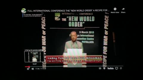 Former prime minister of Malaysia exposing the NWO