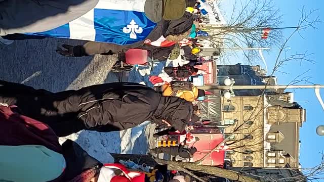 Wellington Street in Ottawa... Peaceful protest