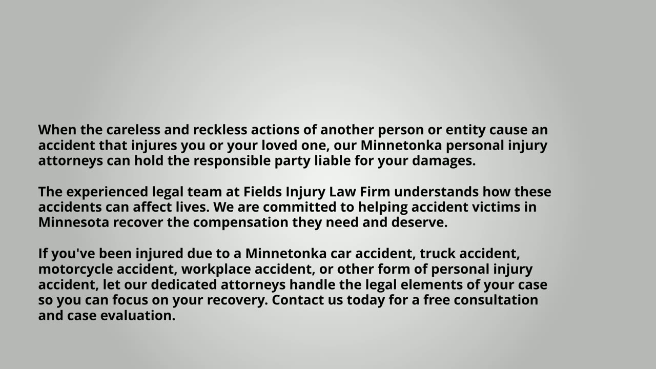 Minnetonka personal injury lawyer