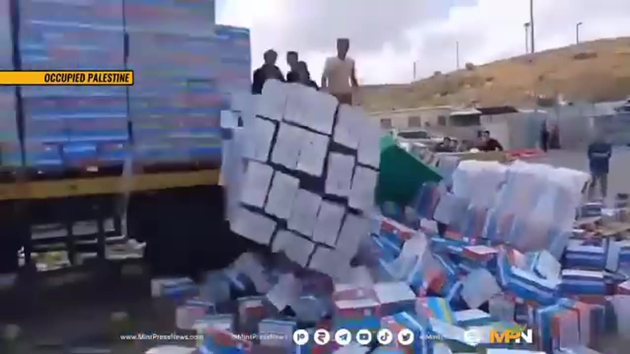 Destroying vital aid for the Palestinians in Gaza