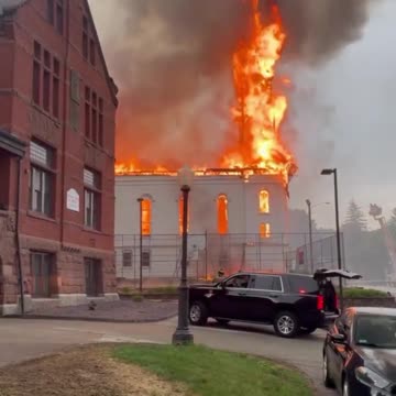 Massachusetts church goes up in flames