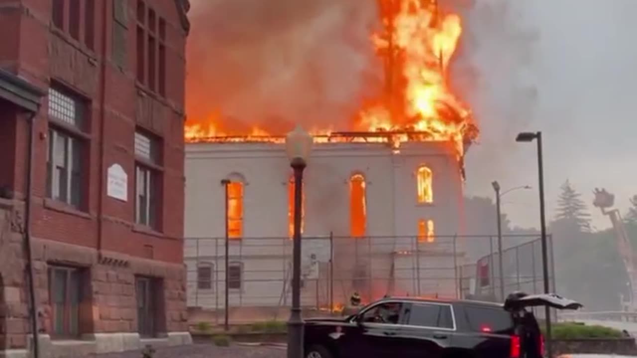 Massachusetts church goes up in flames