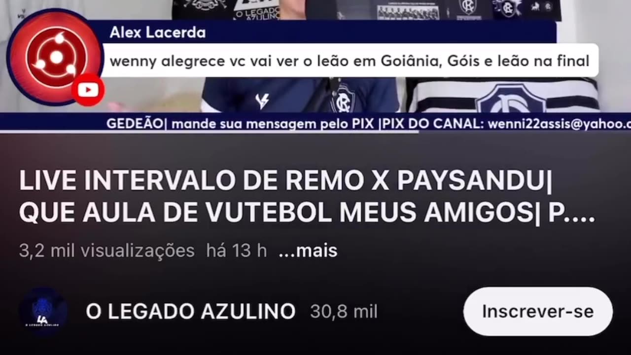 Youtuber remista cantou vitória antes da hora; Torcedor mirin bicolor manda o recado