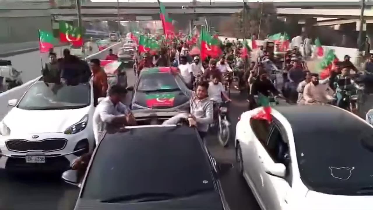 Rallies in favor of PTI chairman Imran Khan