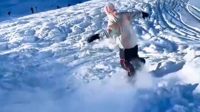 Flying in the snow #skiing#