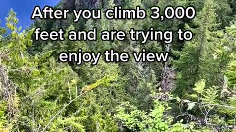 After you climb 3,000 feet and are trying to enjoy the view,