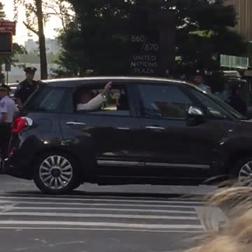 Eager spectators cheer on Pope Francis
