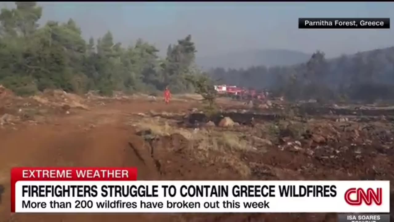 GREEK FIRES CAUSED BY ARSONISTS