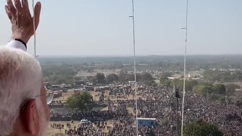 Electrifying sea of supporters in bhilwada give pm Modi's is rockstar like and support