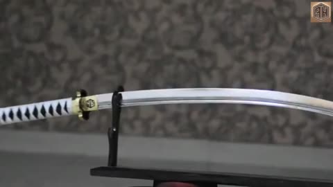 rusty railroad tracks forged into a beautiful katana