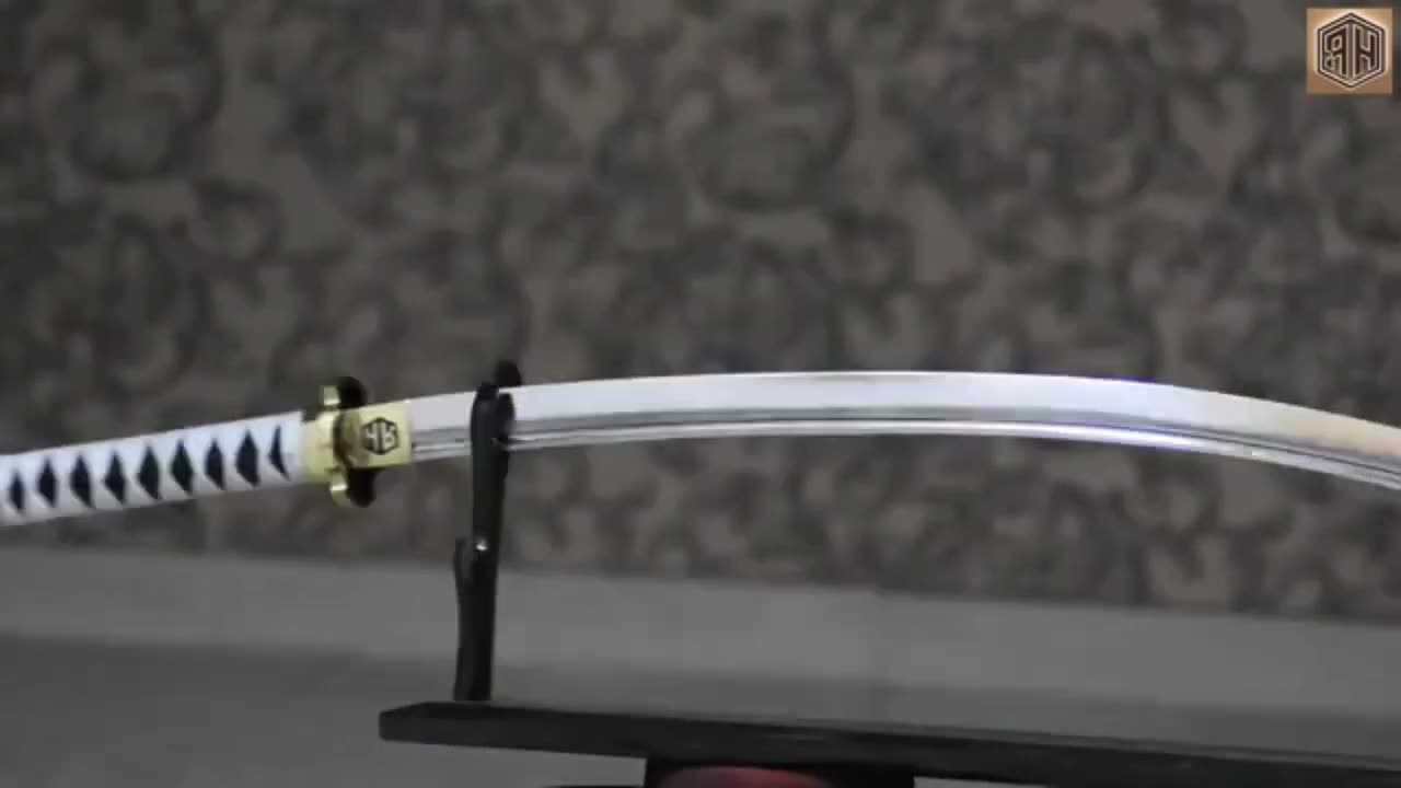 rusty railroad tracks forged into a beautiful katana