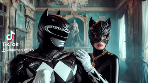 Bat ranger and catwoman ai art