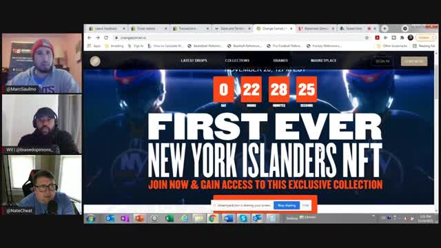 New York Islanders NFT Drop & NFL Making Picks "Pick'Em" Week 11