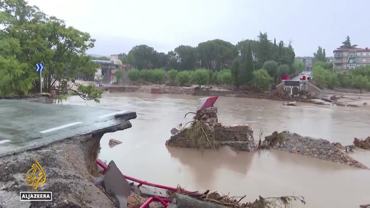 At least two dead as heavy rainfall triggers flash floods in Spain