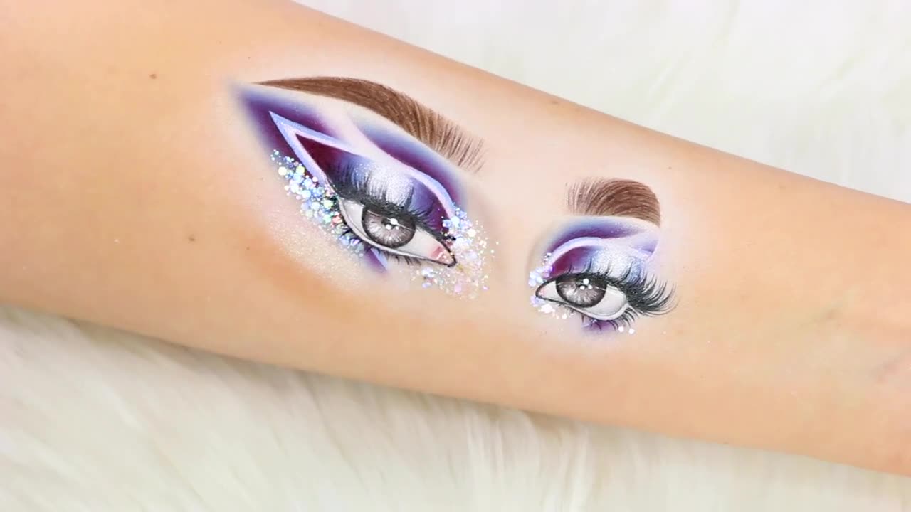 ||Frozen makeup on my arm ||Nishmakeup