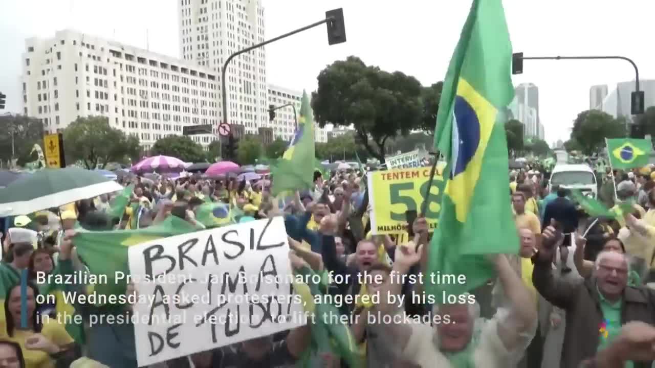 Brazil's Bolsonaro Tells Protesters To Lift Blockades