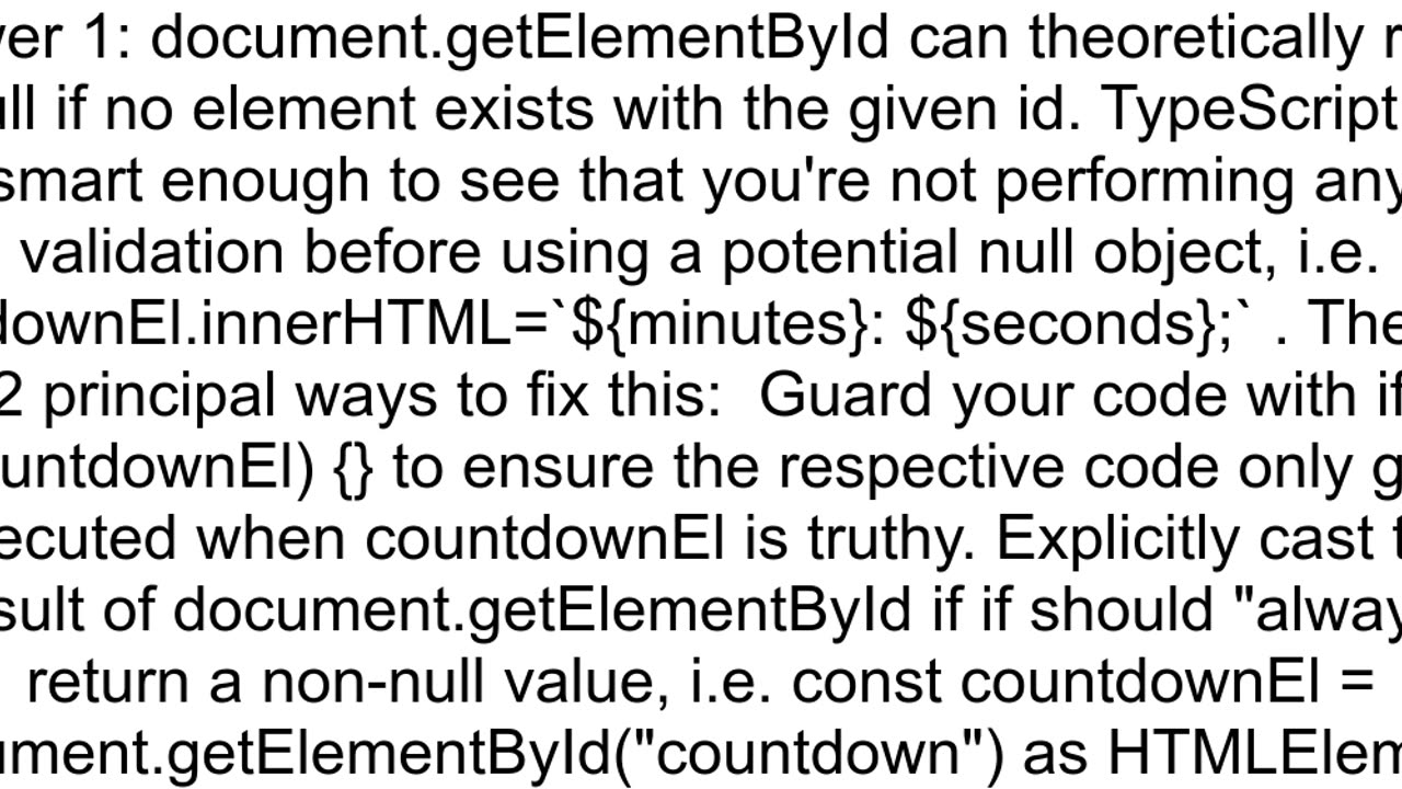 Object is possibly 39null39 TS2531 React with TypeScript