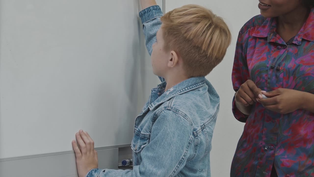 The child is very good panting