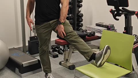 hamstring stretch (chair)