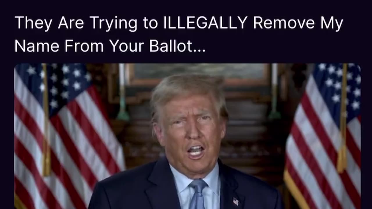 President Trump says they are trying to kick him off the ballot in 2024!