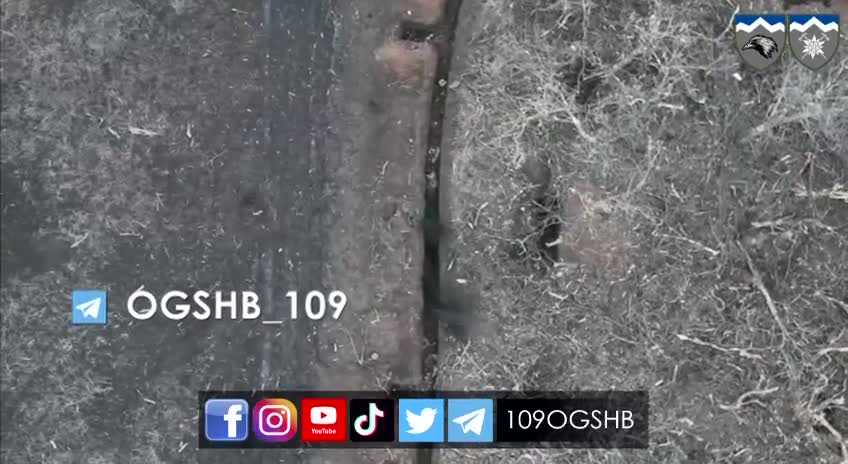 Russians Run From Grenade Drones