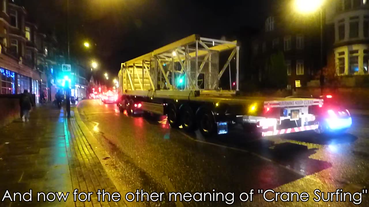 Surfing a tower crane on a lorry