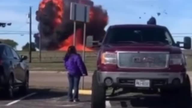 Horror Above Dallas After Two Planes Collided During An Air Show