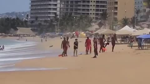 Be careful while playing at the sea